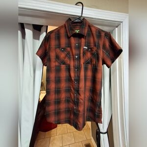 Dixxon Youth Flannel Orange And Gray XL